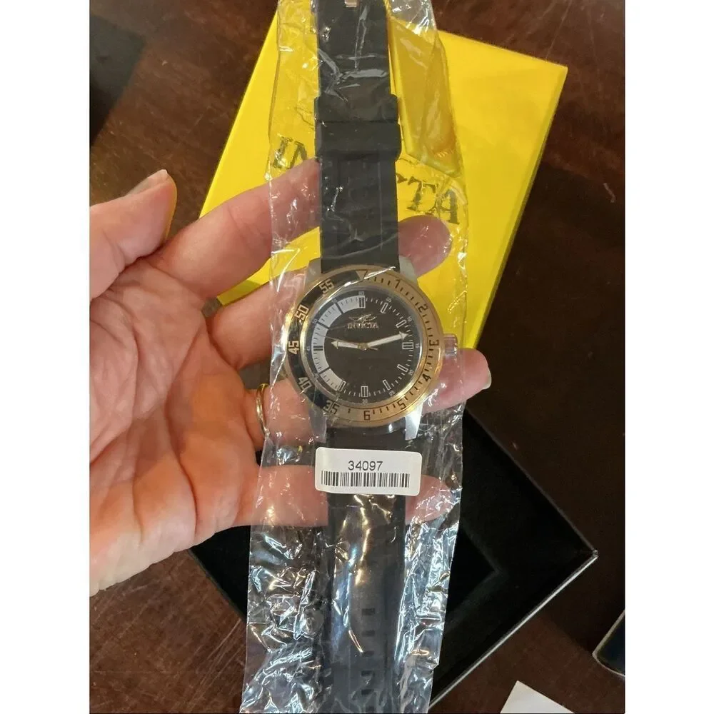 Invicta Specialty Compass Men’s Black Dial Two-Tone Bezel Watch 34097